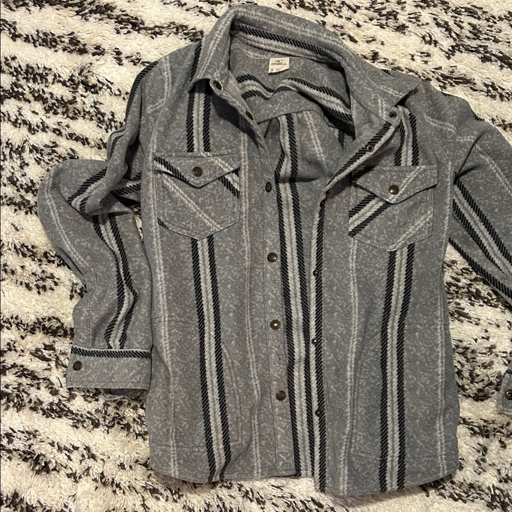 O'Neill Heather Gray and Charcoal Top
